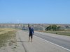 PJ after the monstrous climb out of Marias Valley.  Montana.