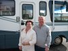 Leona and Joel Bachman.  They picked us up in the wind storm we were caught in.  Wyoming.