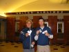 Ian and PJ with free Avalance vs. Bruins tickets compliments of Steve Reinprecht.  This was awesome!
