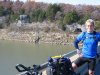 Pj in front of the Harry Truman Resevoir.  My god would you look at that fro.  Osceola, Missouri.