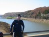 Ian in front of the Harry Truman Resevoir.  Get a hair cut?  No way.  Osceola, Missouri.