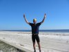 Ian at the Gulf of Mexico.  Bay St. Louis, Mississippi.